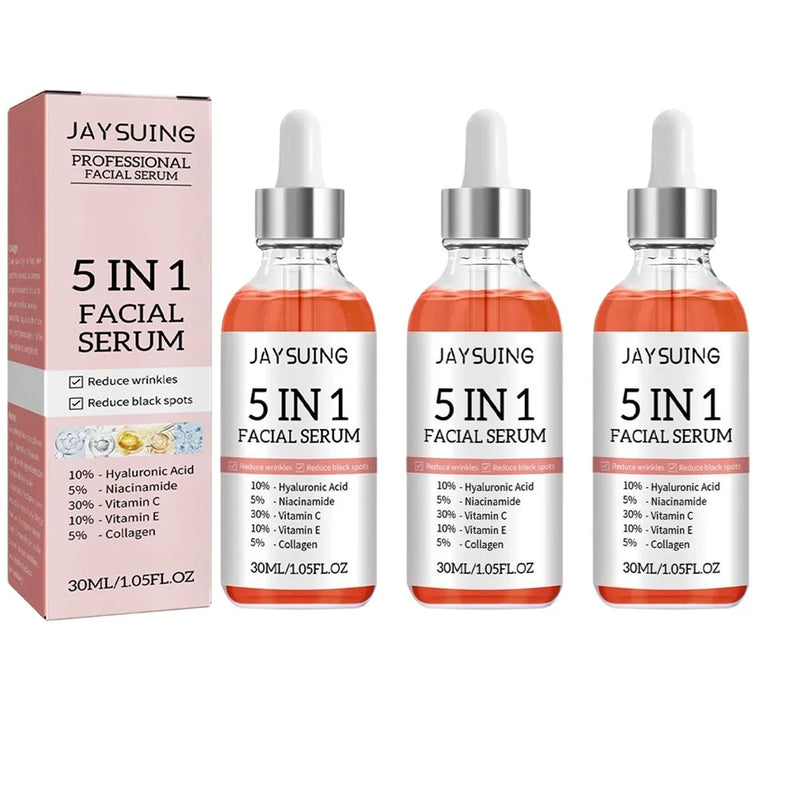 KIT Sérum 5 em 1 – Clareador, Firmador e Hidratante Facial