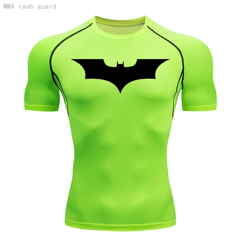 Camisa de compressão ginásio esportes topo secagem rápida respirável preto fitness roupas esportivas musculação