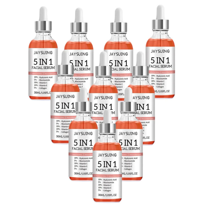 KIT Sérum 5 em 1 – Clareador, Firmador e Hidratante Facial