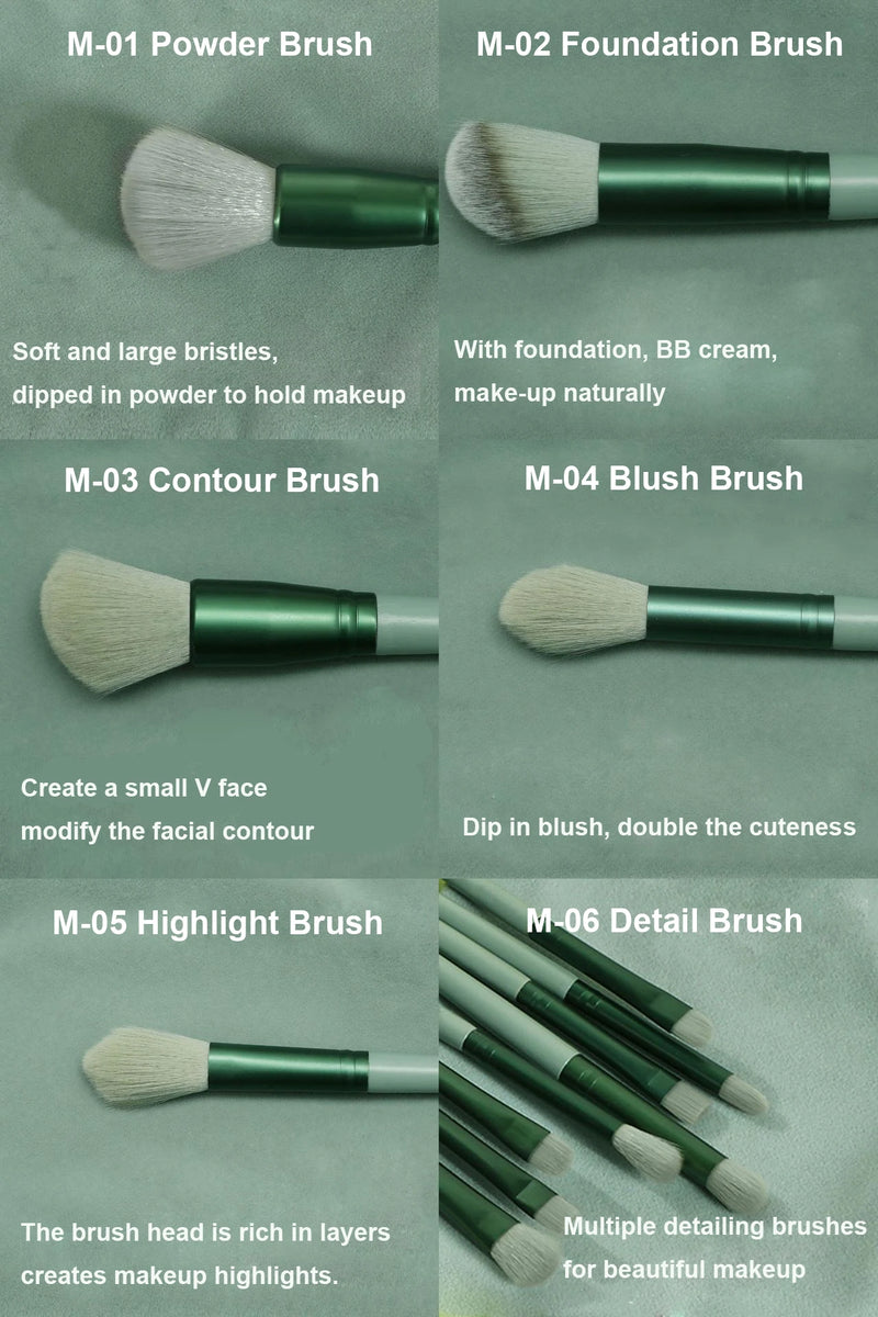 Conjunto de Pincéis para Olhos e Maquiagem Completa
