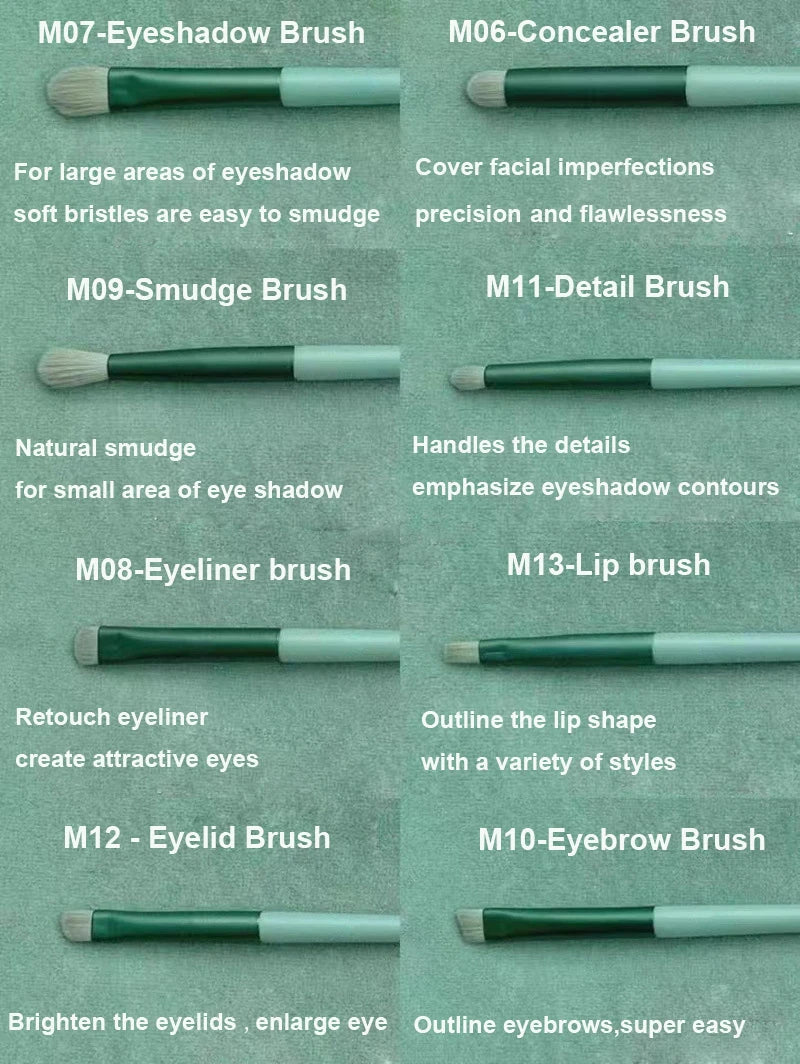 Conjunto de Pincéis para Olhos e Maquiagem Completa